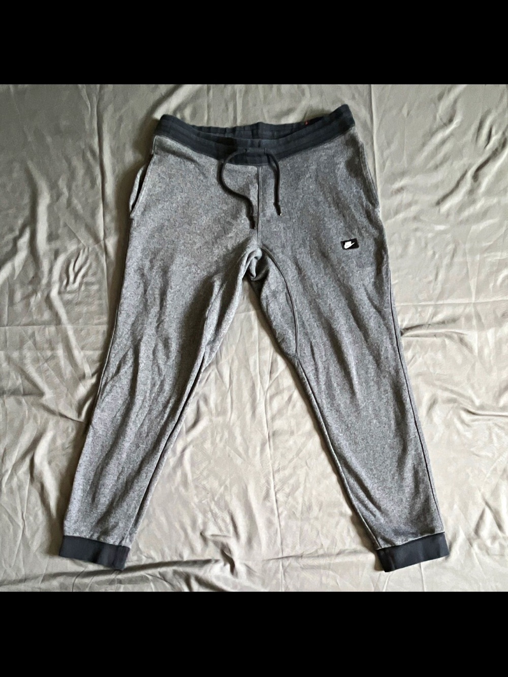 Nike Men's Jogger Sweatpants Gray Black M